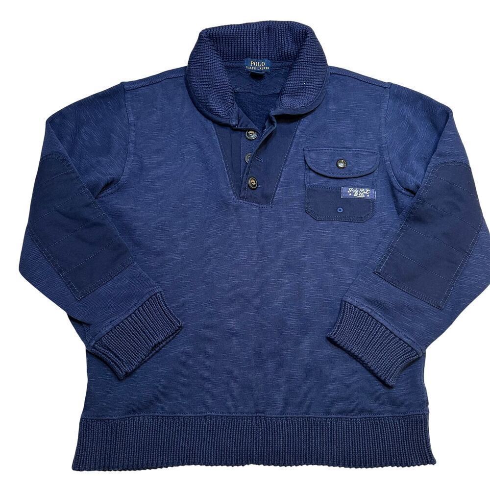 Polo Ralph Lauren cable knit trim pull over sz M